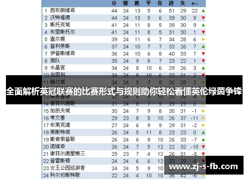 全面解析英冠联赛的比赛形式与规则助你轻松看懂英伦绿茵争锋